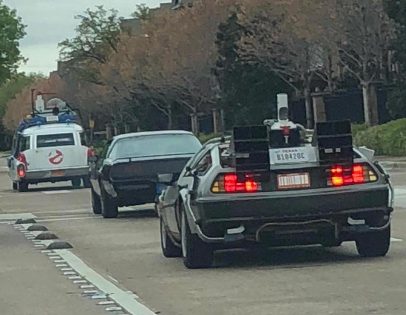 Spotted in Dallas. Ghostbusters, Knight Rider, and Back to the Future!