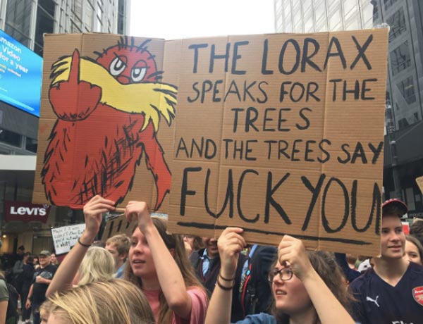 Climate March Sign