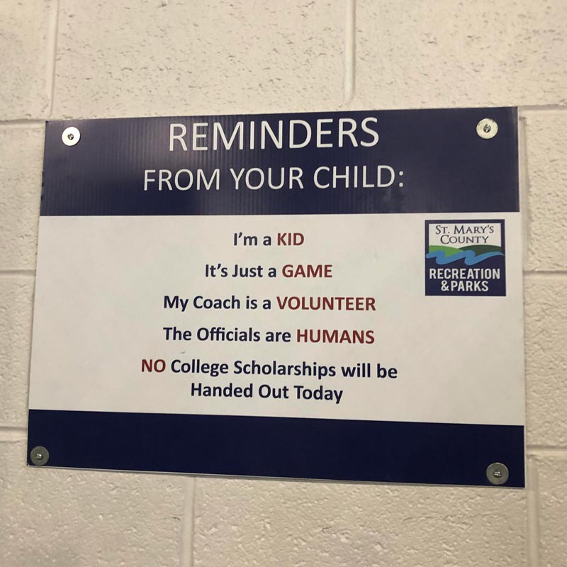 PSA for parents with kids in sports