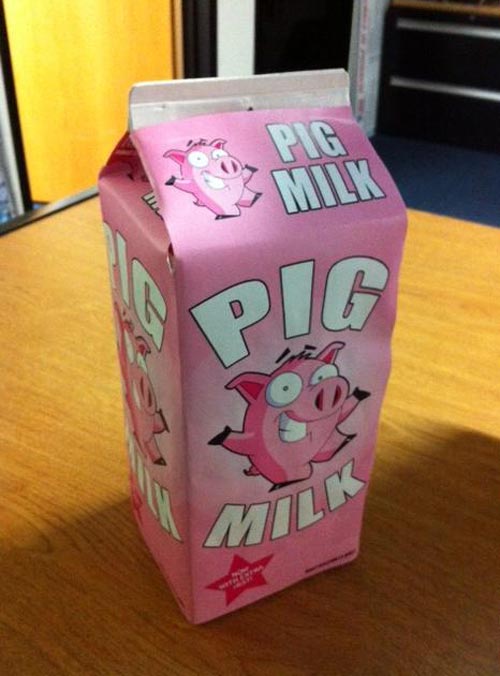 Someone was drinking all my milk at work, so I disguised it
