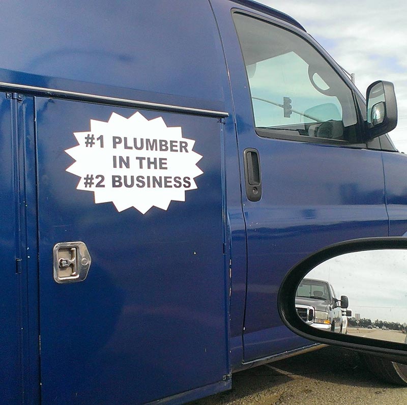 Seen on a plumbers van