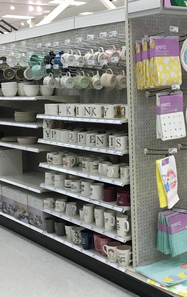 Someone had fun with the mugs at Target