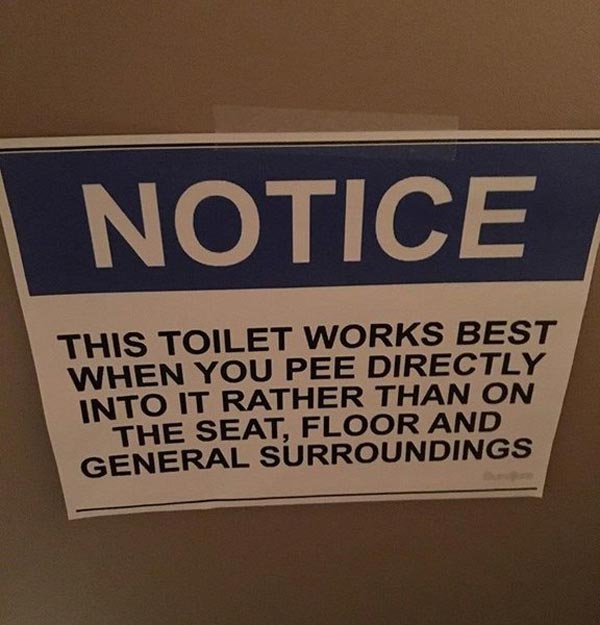 Toilet Notice