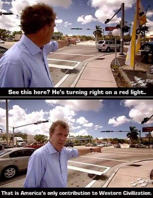 Turning right on a red light...