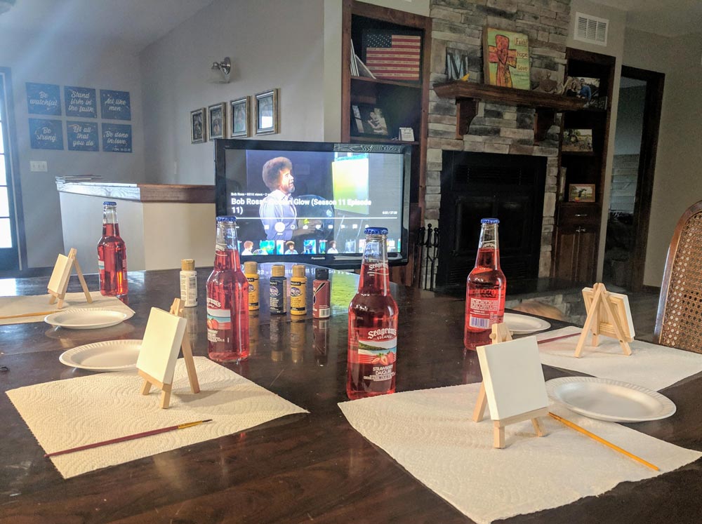My wife asked if i could set up a little cork and canvas for her and her friends. I doubt this is what she meant