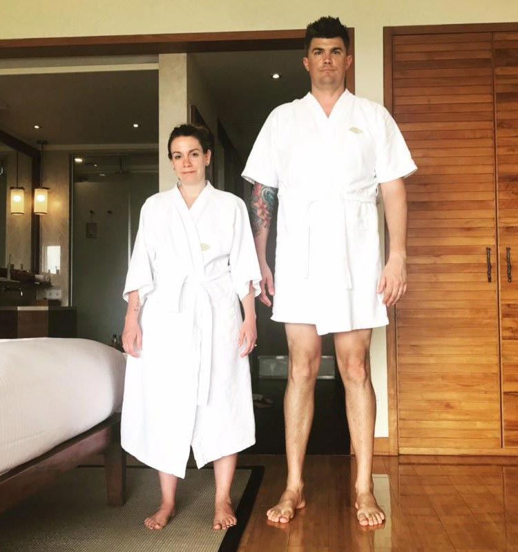 My wife is 5’1” and I am 6’7”, when it comes to hotel robes, one size does not fit all