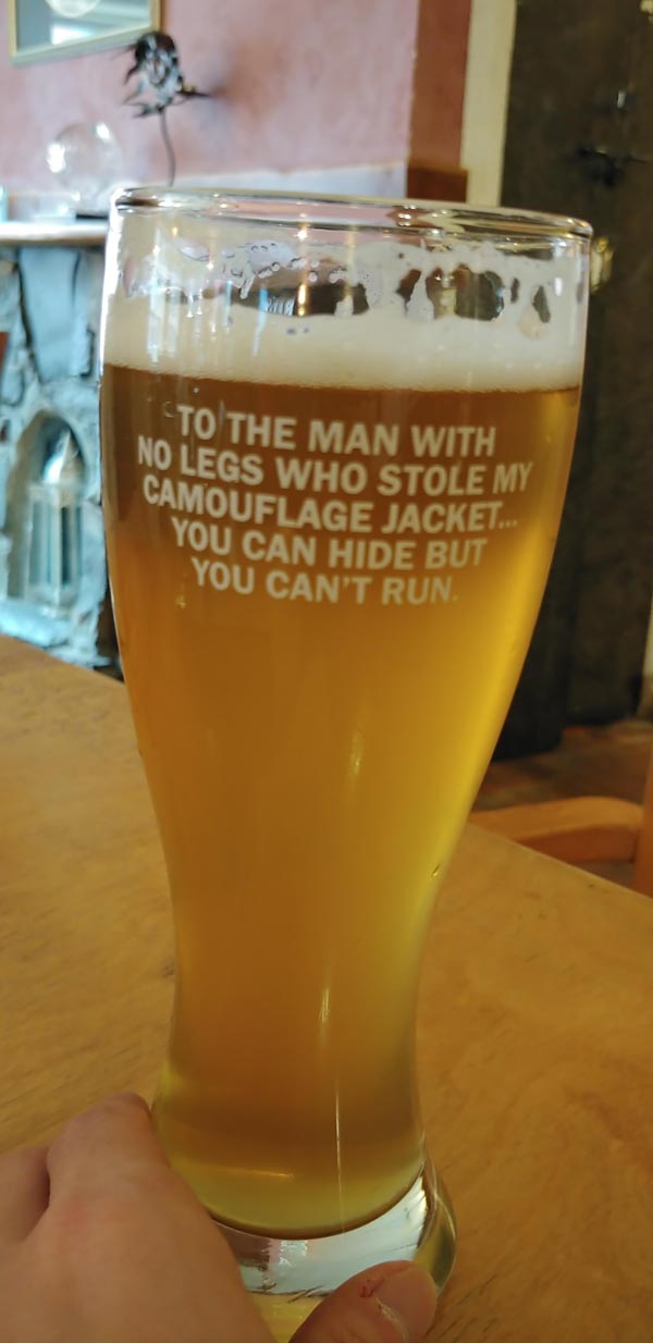 Saw this on my pint yesterday while out for dinner