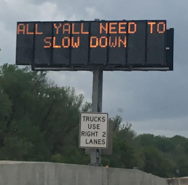 This road sign in Arkansas