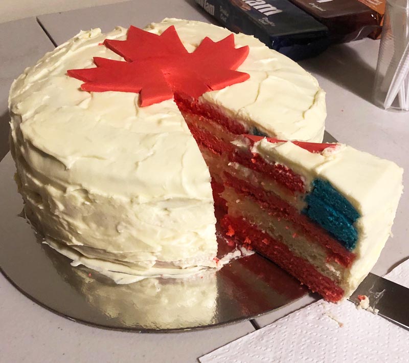 Had to make a birthday cake for my Canadian friend