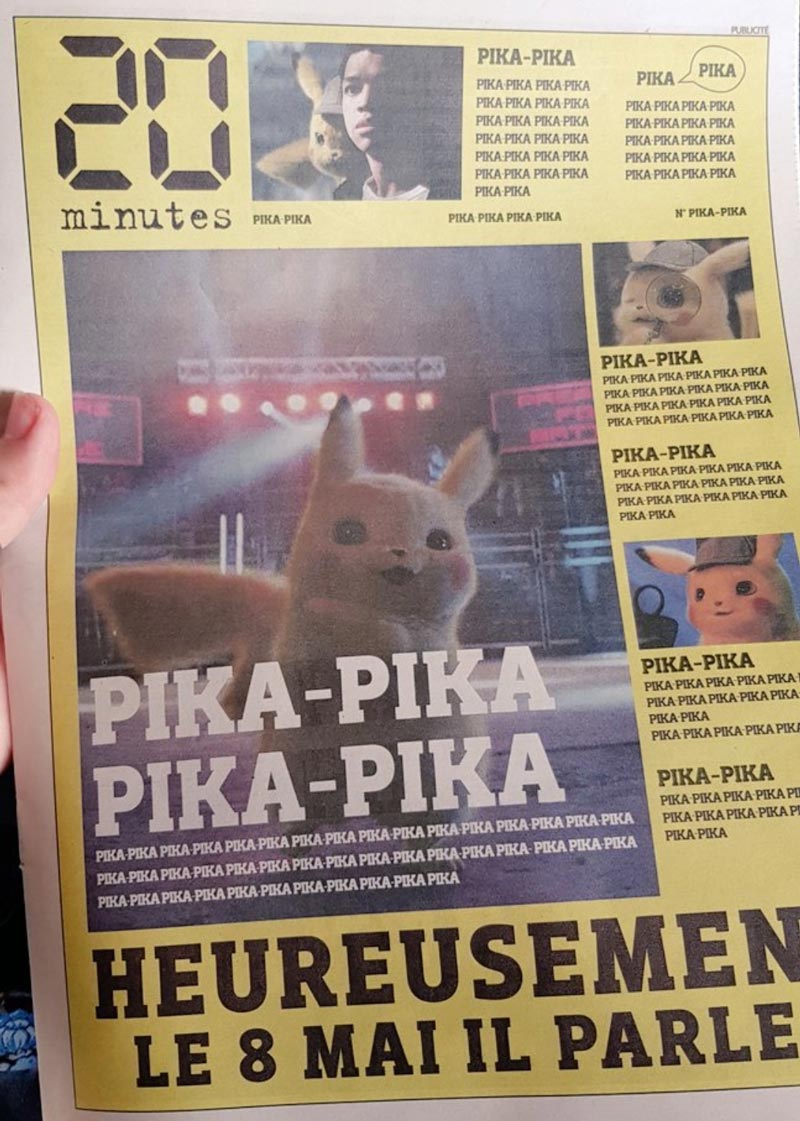 This french news outlet ad of Detective Pikachu