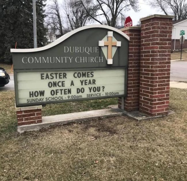 The local church by my house just updated their sign