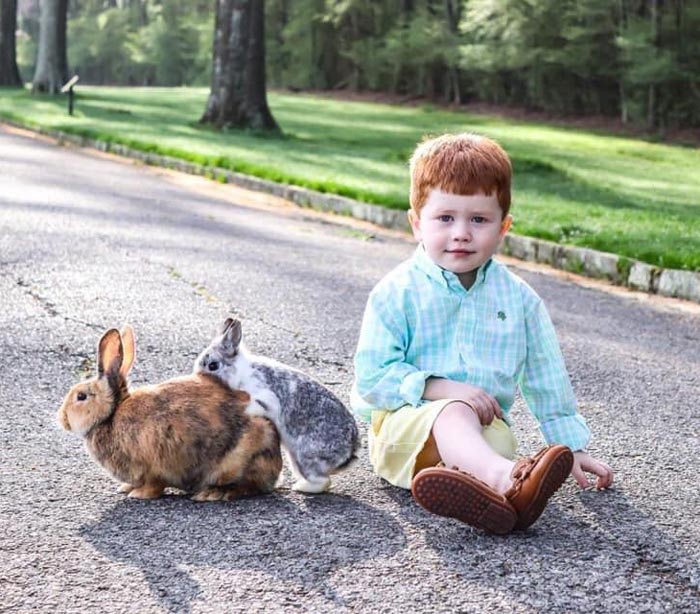 My cousin’s Easter photos gave us this true masterpiece
