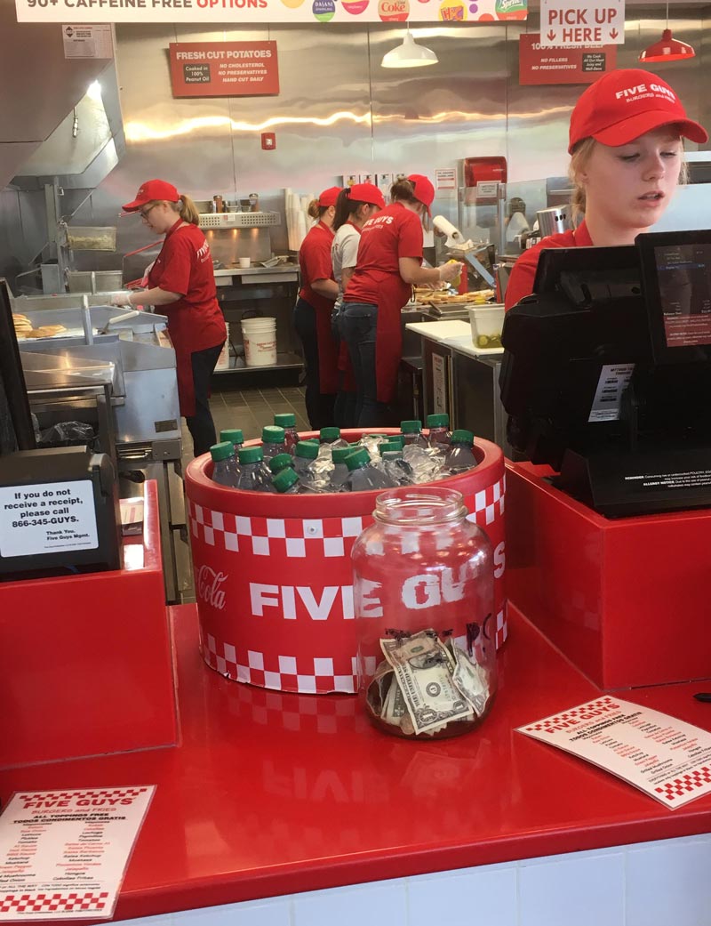 Five Girls at Five Guys