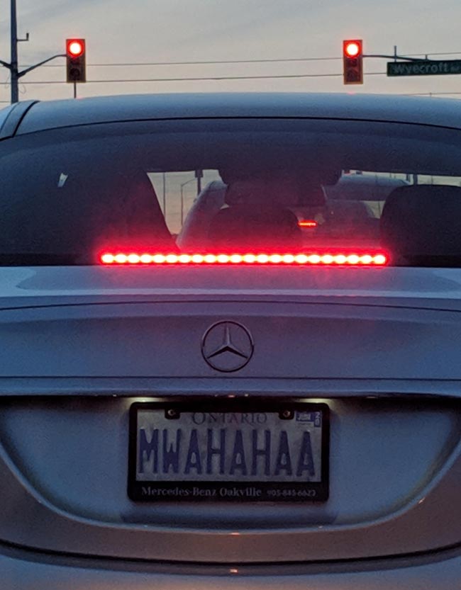 Got stuck behind this evil driver today