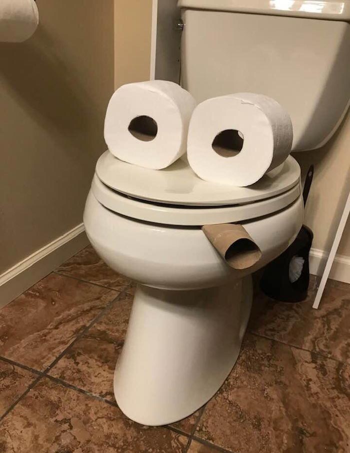My friend’s bathroom made me laugh