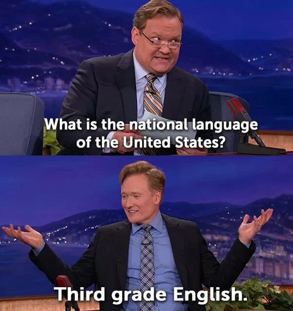What is the national language of the United States?