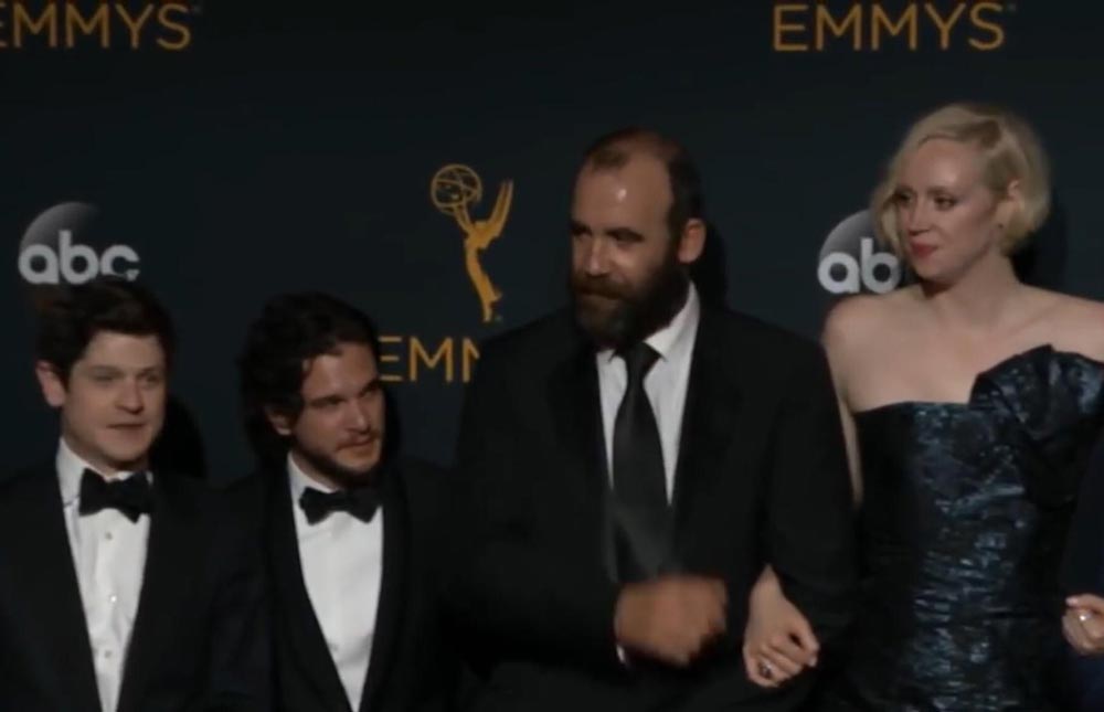 Husband and wife take their 2 boys to the Emmys