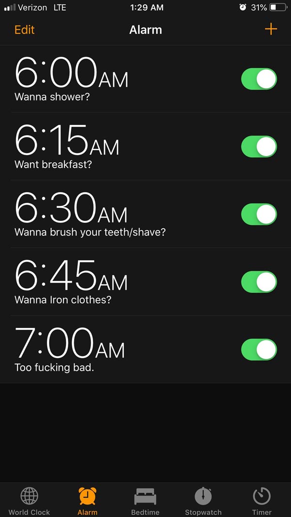 My morning routine...