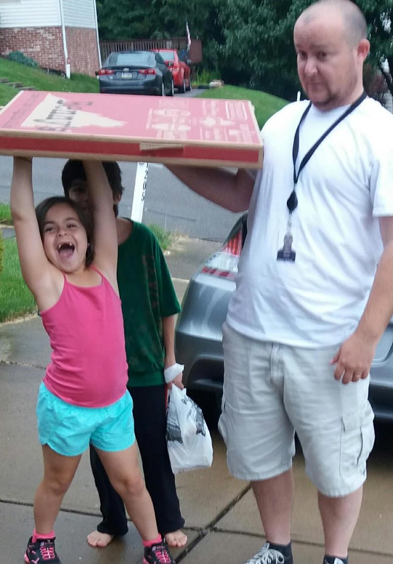 May something in life make you as excited as this giant pizza once made my daughter
