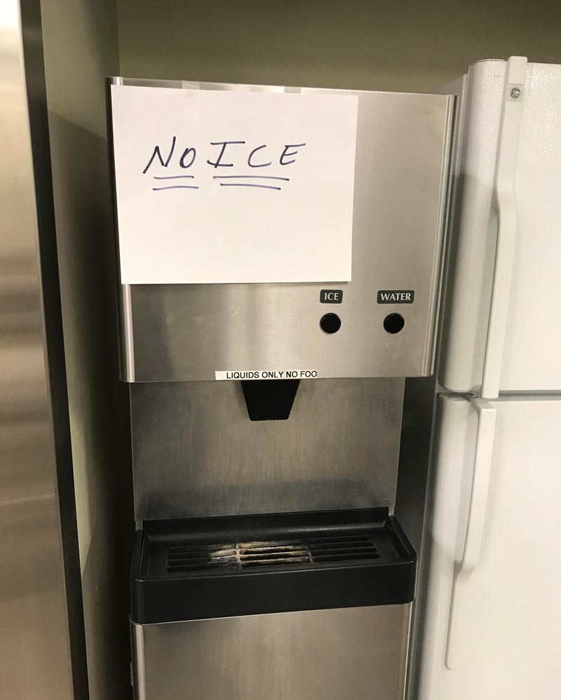 Someone thinks our ice maker is the shit