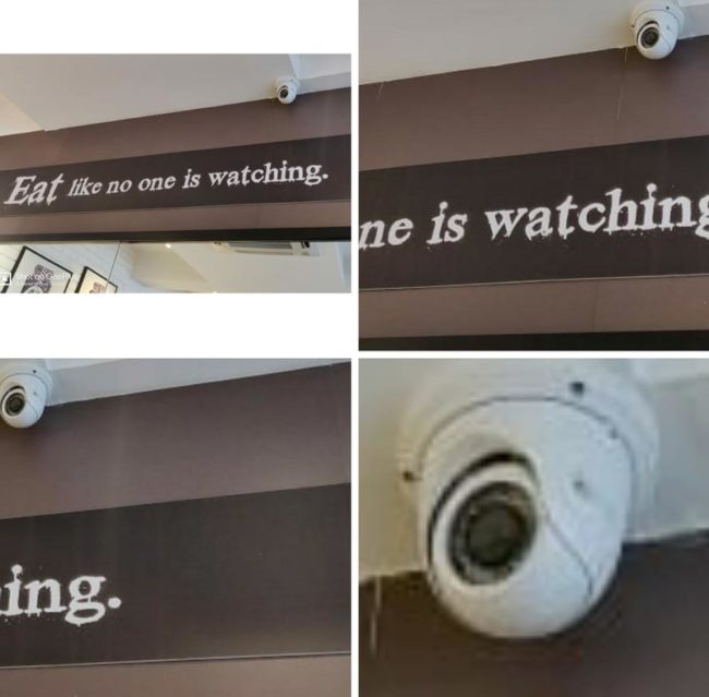 Eat like mall security is watching