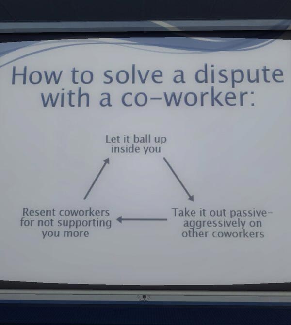 How to solve a dispute with a co-worker