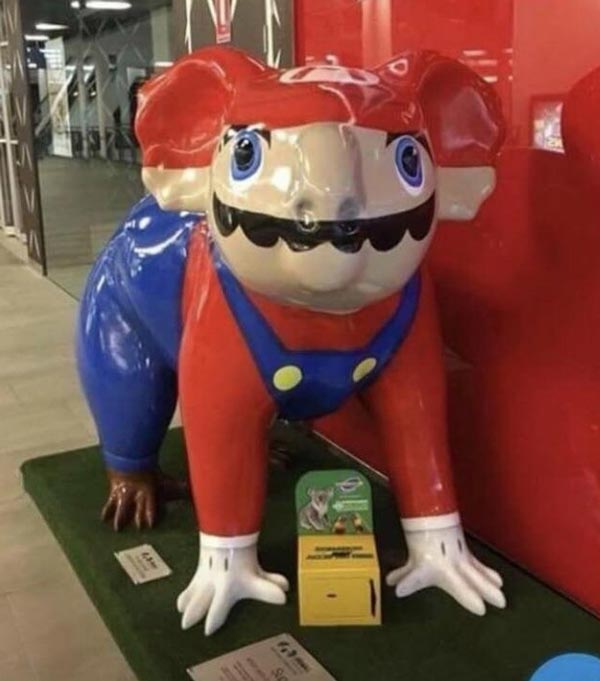 This Koala Mario is the stuff of nightmares