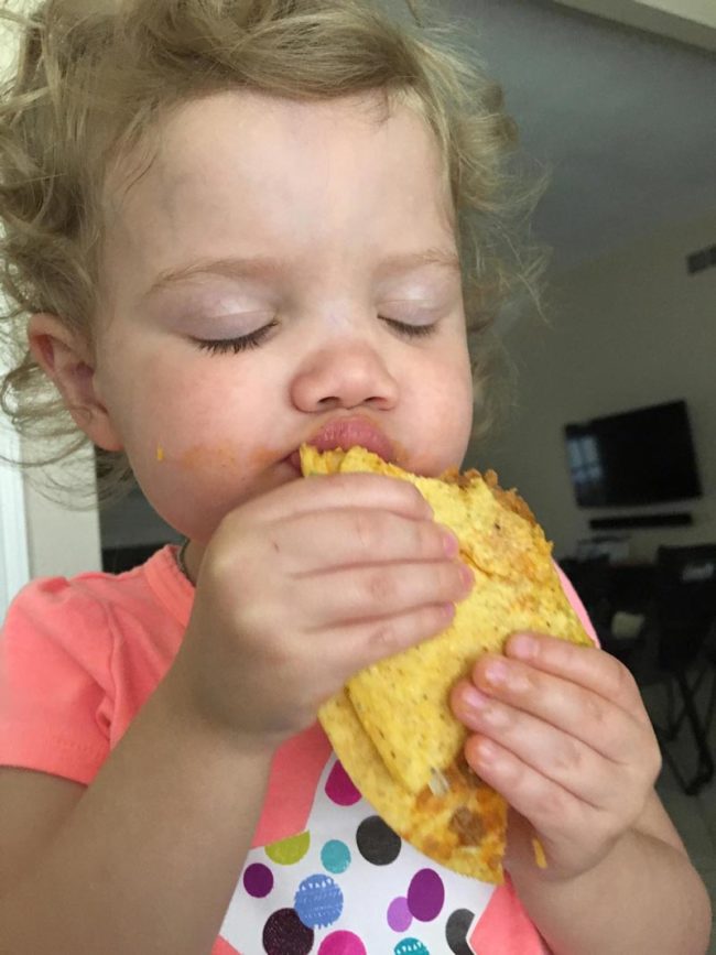 My daughters first taco