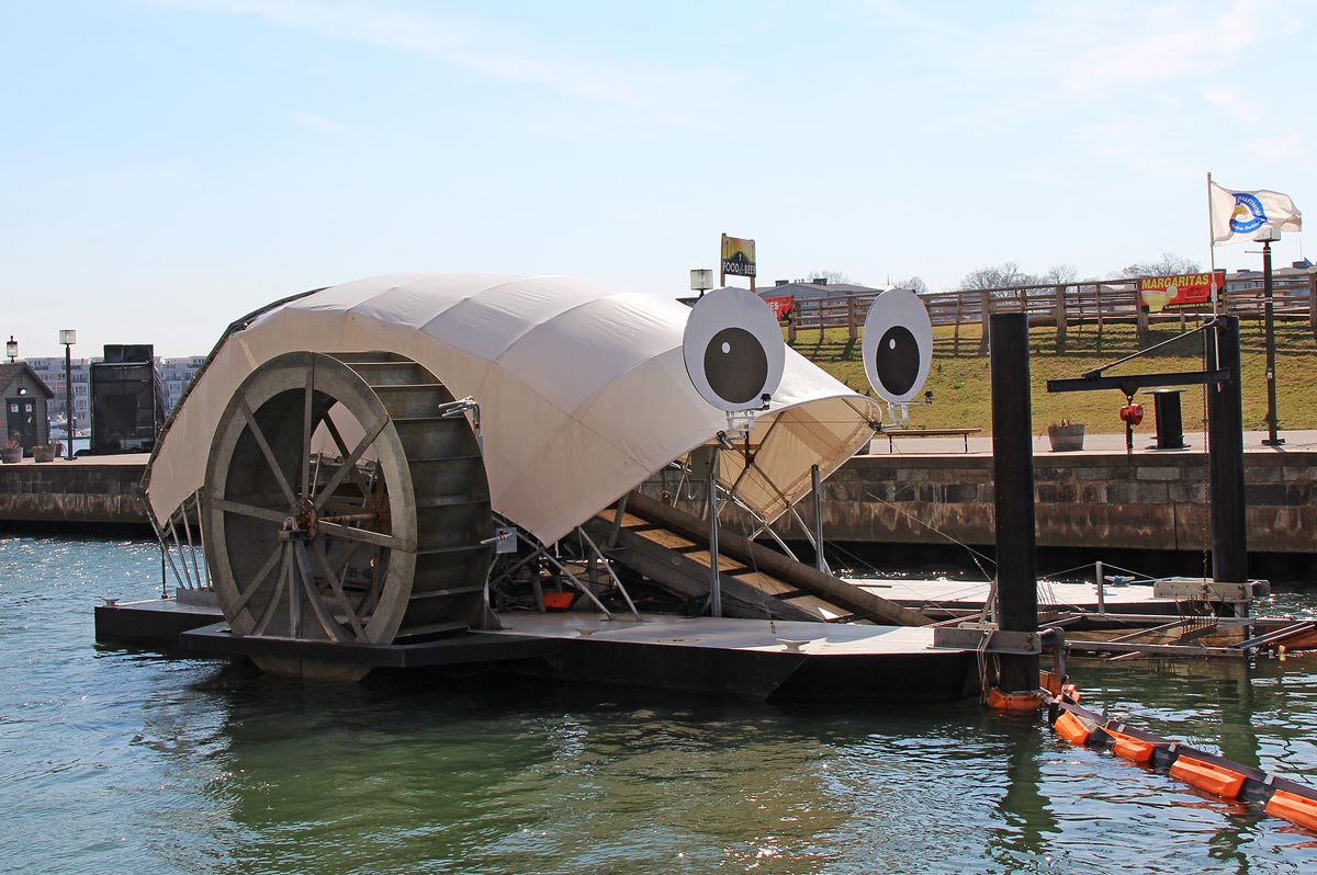 Baltimore has a floating trash eater called Professor Trash Wheel, that helps clean the water