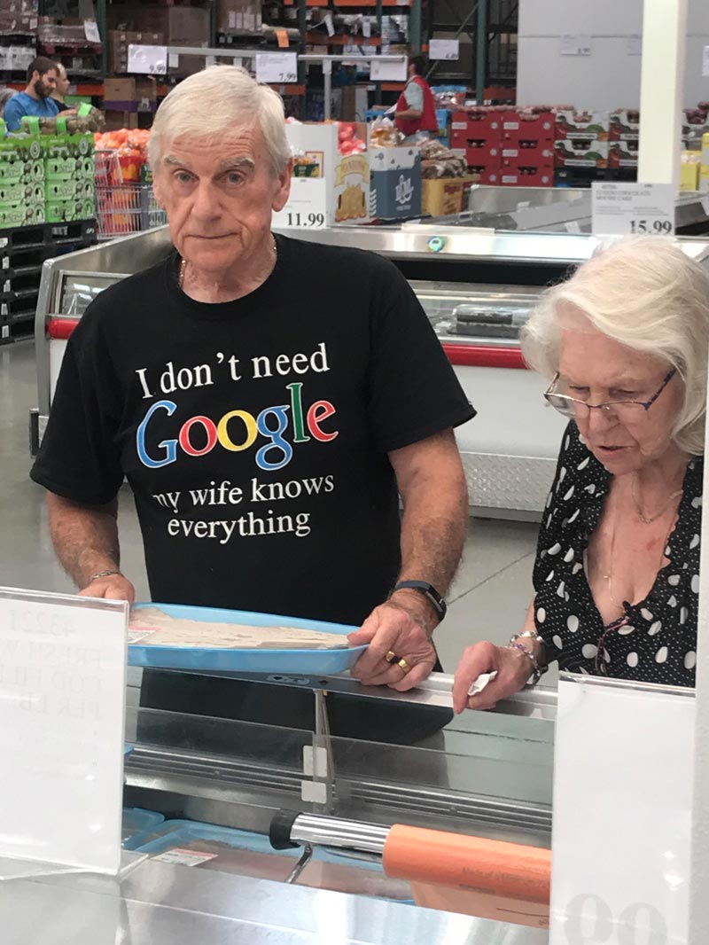 I got busted taking a picture of this guy's funny shirt