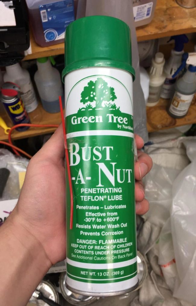 The name of this “penetrating lube” I found in my work’s closet