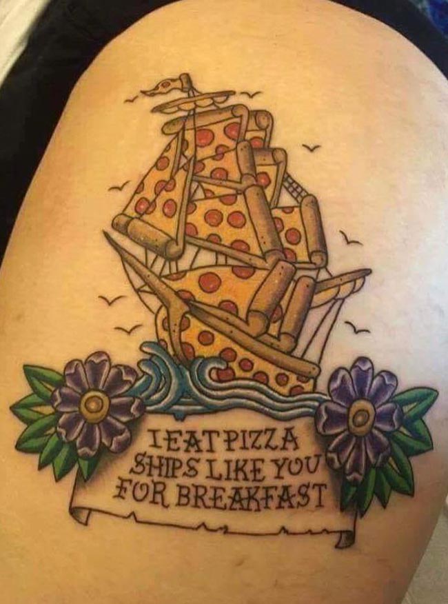 I eat pizza ships like you for breakfast