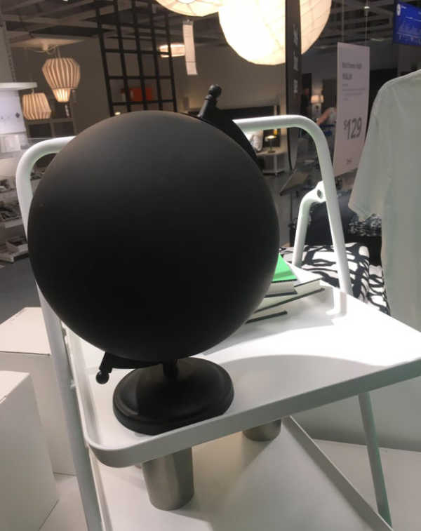 Just found out that IKEA carries a globe of the Earth's surface in 2050
