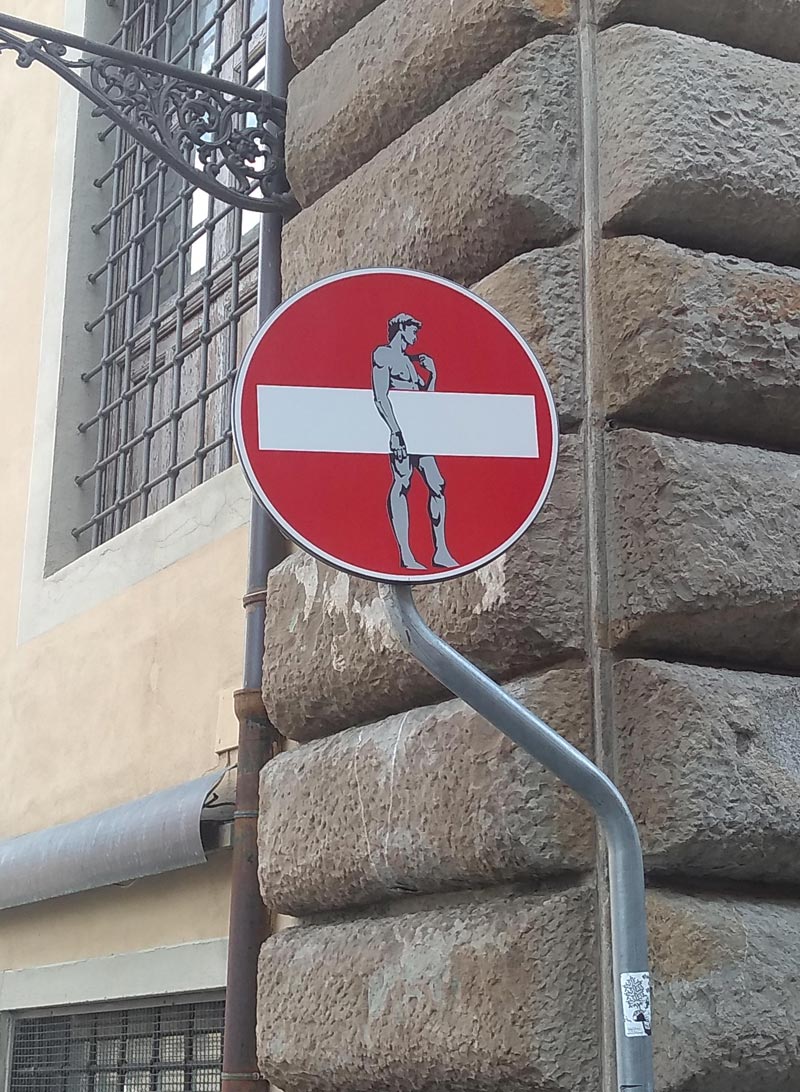 This No Entry sign in Florence, Italy