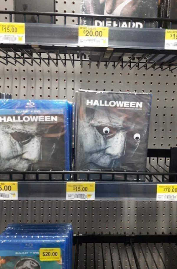 Halloween with googly eyes looks creepier than the original