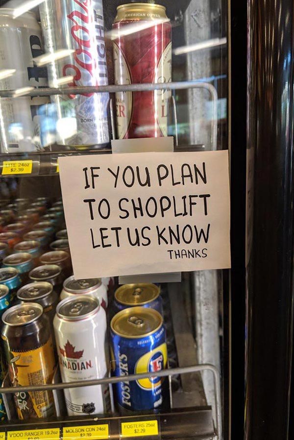 If you plan to shoplift..