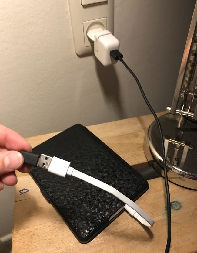 Mother-in-law kept complaining that charger cable I gave her didn't work. Went in to see what the problem was...
