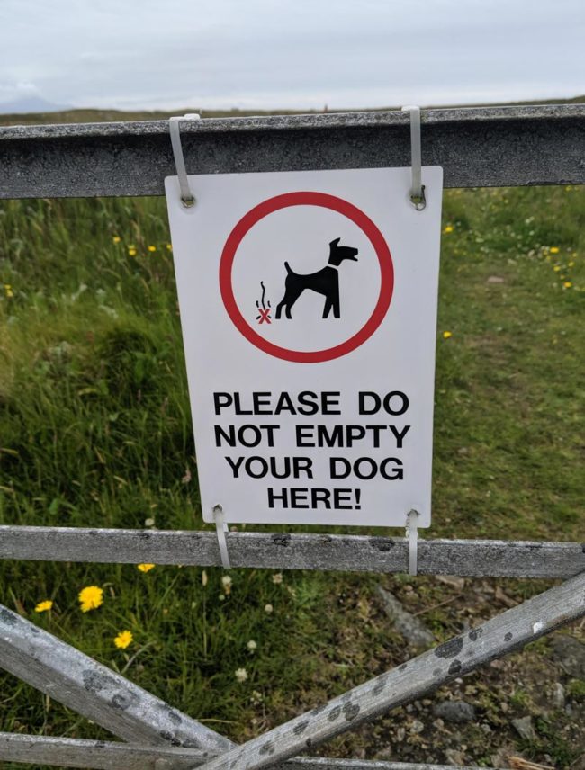 No dog emptying!
