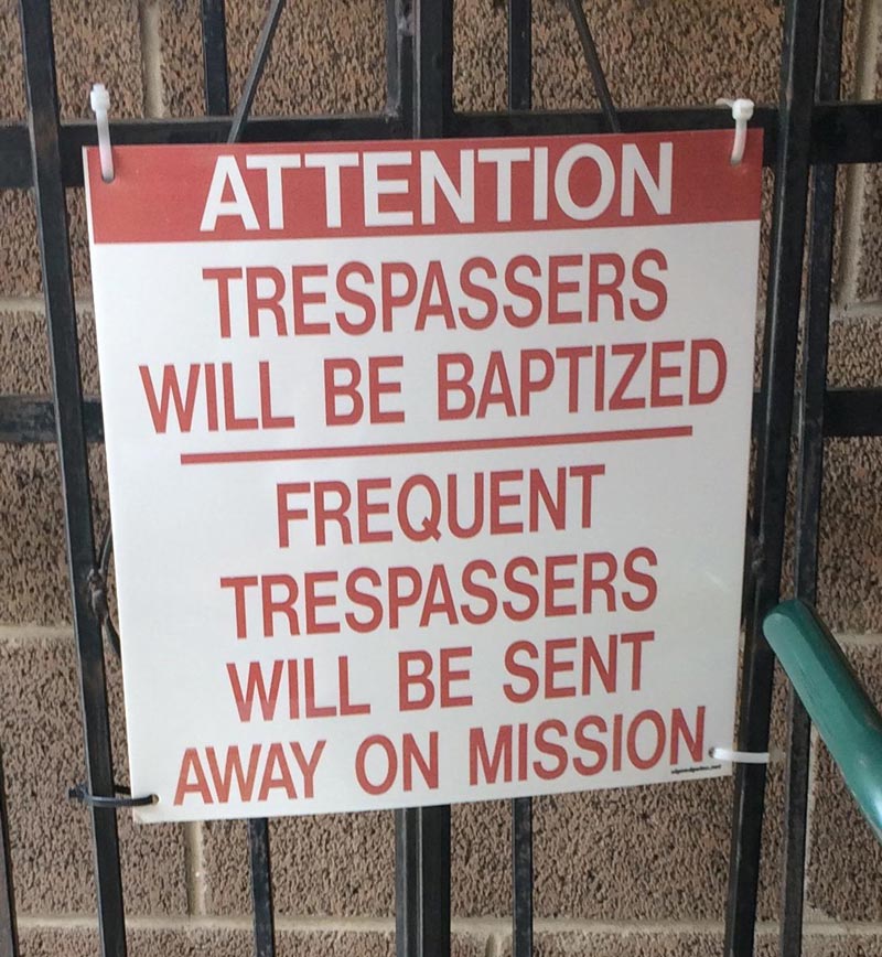 This sign at my local Orthodox church...