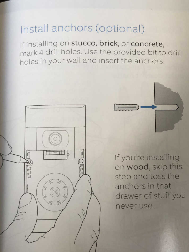 Instructions for my new Ring doorbell know me too well