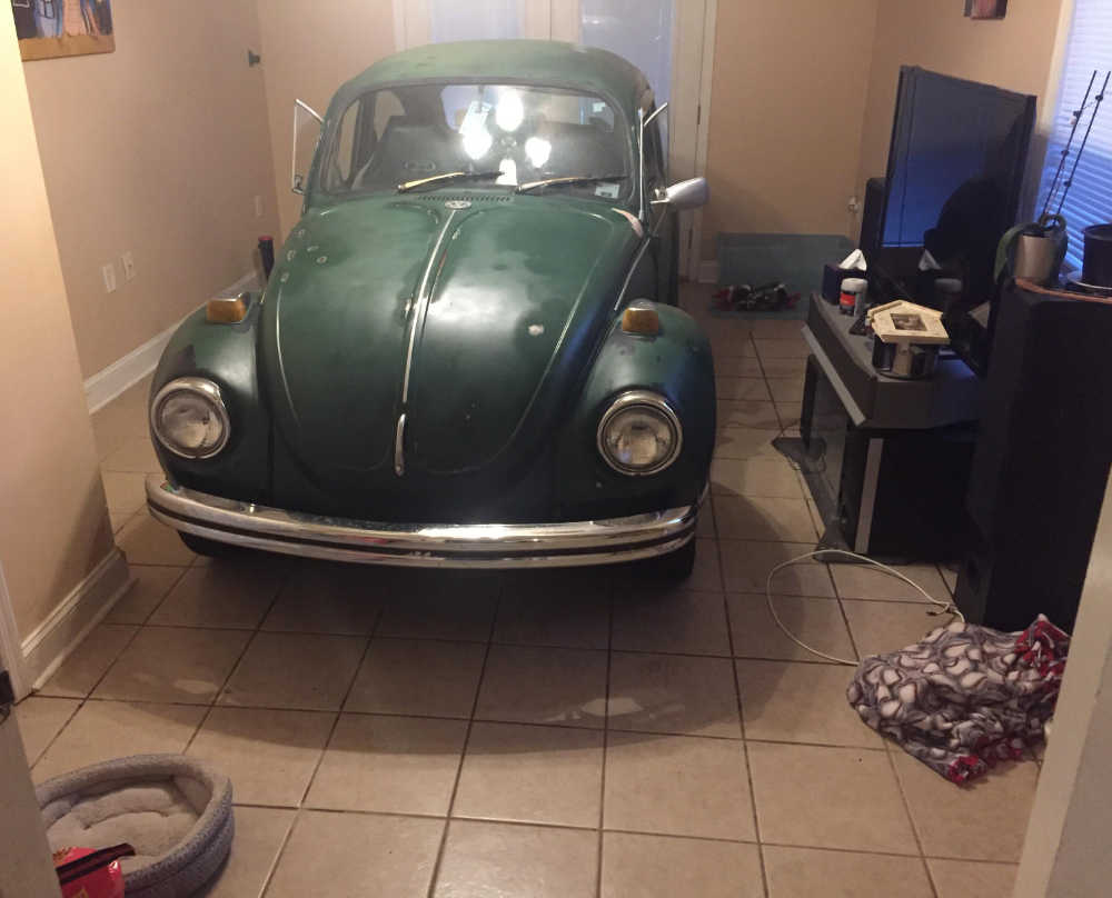 I found out that our Volkswagen fits in the den. Will see what the wife thinks when she gets home