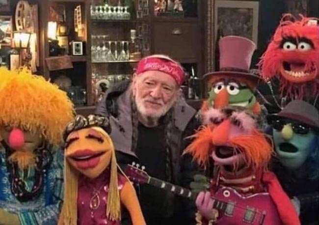 Somehow Willie Nelson looks the least stoned
