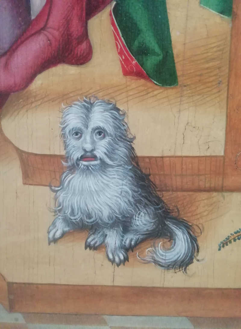 So I found this dog portrait in a museum in France
