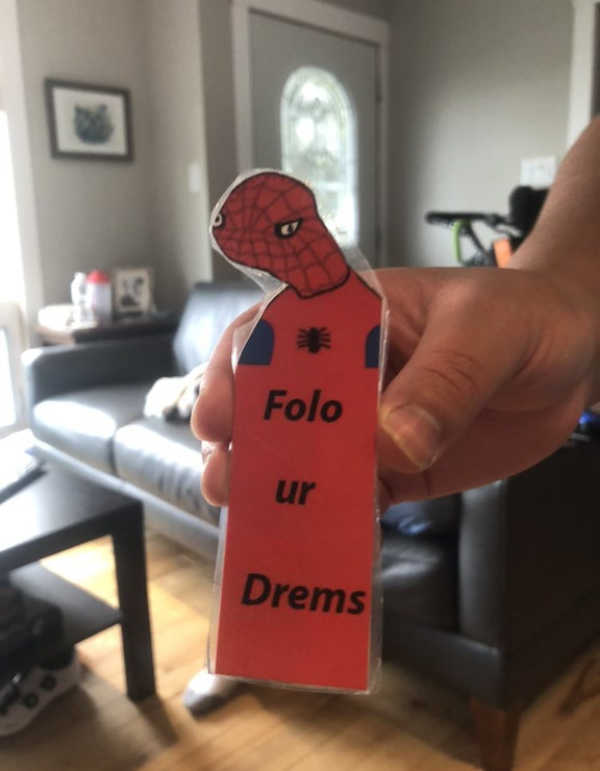Sister-in-law's bookmark. So inspiring