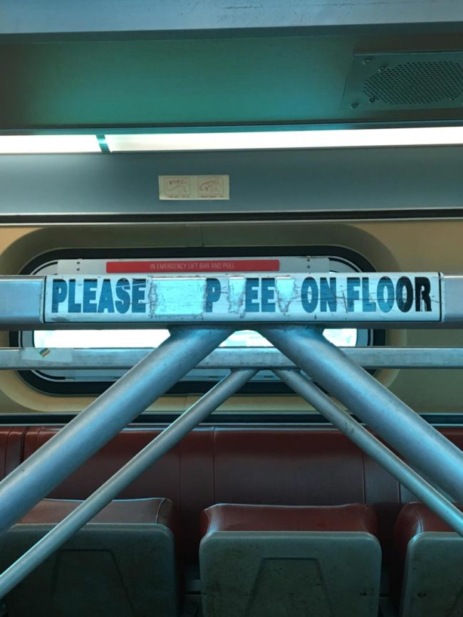 This vandalism on a Chicago train