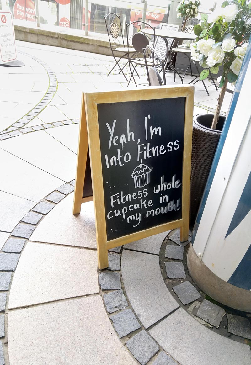 Sign at a local cafe