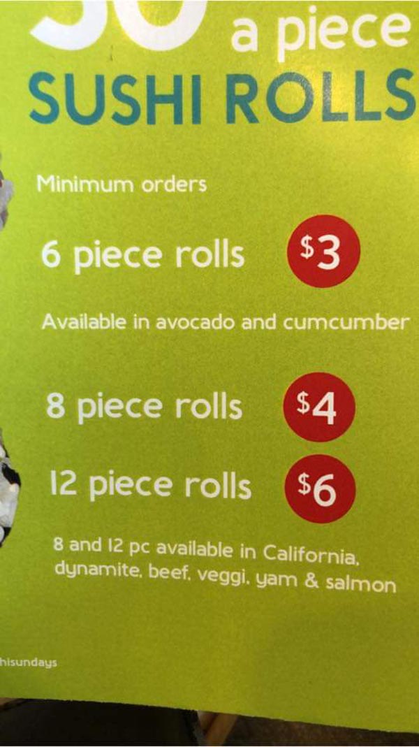 Local sushi chain needs to check their spelling