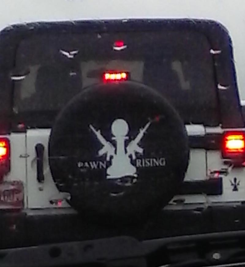 I know they meant "Pawn Rising" to be this badass logo with a chess pawn holding assault rifles, but all I see is Roger from American Dad
