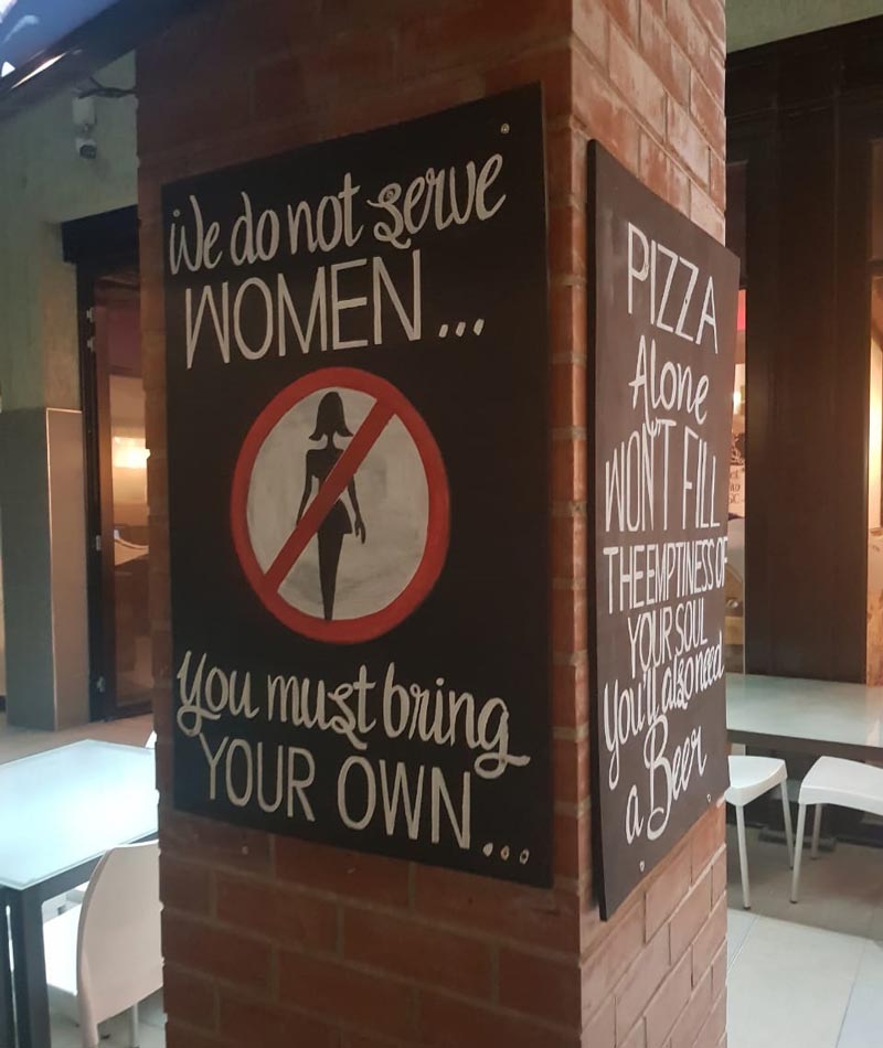We do not serve women..