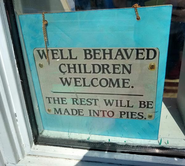 Well behaved children welcome..